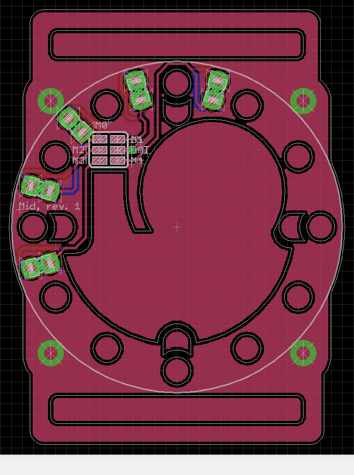 Middle PCB in Eagle CAD